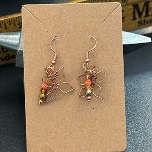Handcrafted Wire Butterflies Earrings